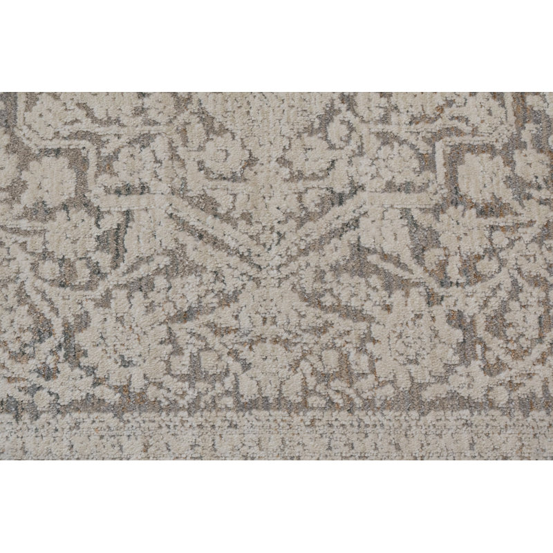 Hilburn 16659-910 GREY/IVORY, Rectangle 5'3" x 7'7"