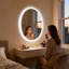 Oval LED Lighted Bathroom Mirror Backlit with Defog Memory Function -1967938282