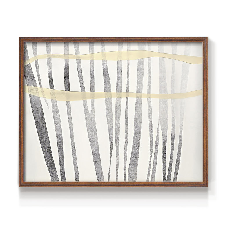Abstrait, série Lxxxv, reproduction encadrée, Noyer, H 11 po x l 14 po