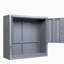 Armoire de rangement murale grise H 30,99 po avec porte, armoire à outils flottante, tablettes amovibles, tablette flexible en acier pour cuisines, sous-sols, entrepôts, assemblage simple,