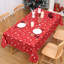 Red Round Christmas Tablecloth with Snowflake Waterproof Print | Wipe-Clean & Washable Holiday Cover for Dining Room, Kitchen & Festive Parties-1632482238