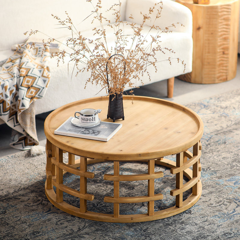 Table basse ronde 31,5 "avec base ouverte Sebastian