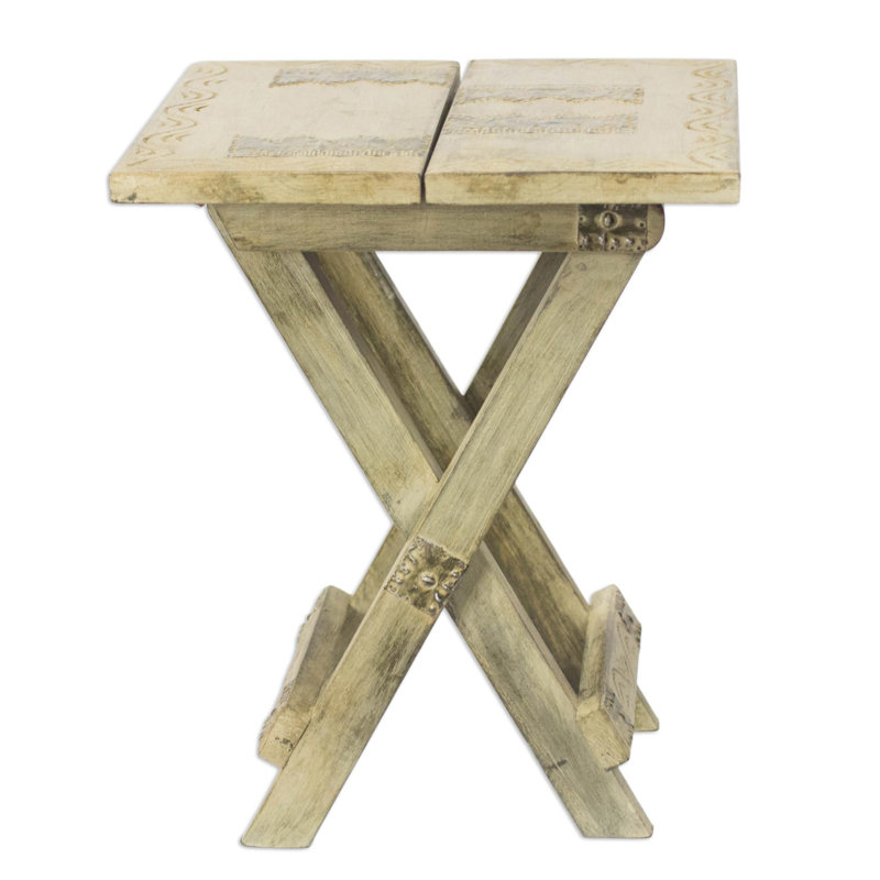 Table de camping pliante en bois massif Lou