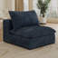Velours côtelé bleu nuage: siège profond, double couche, coussin amovible rembourré de plumes. Pour salon, chambre à coucher, appartement de conférence. Compression modulaire et haute densité, aucun assemblage requis