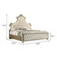 Lit oriental avec DEL, velours beige-2115112979