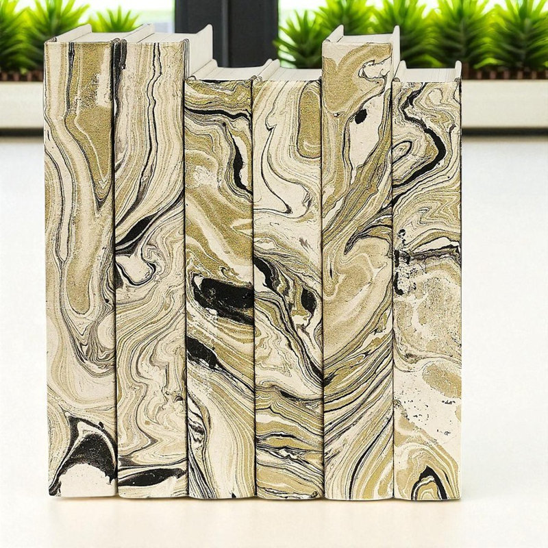 Entertainment Decorative Book, Black/Gold/Off White