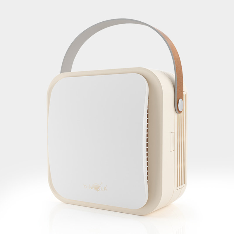 B-MOLA Personal Air Purifier with True HEPA Filter for 100 Cubic Feet, Beige