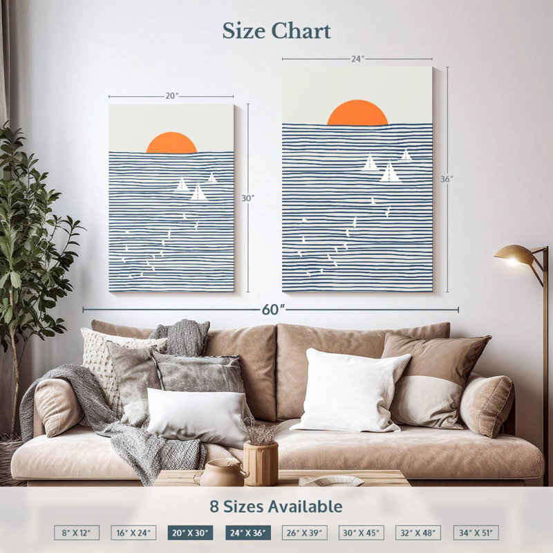 Three white sails Aletra, H 36 po x l 24 po