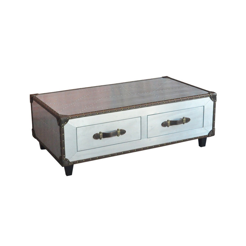 Table basse d'extérieur en aluminium
