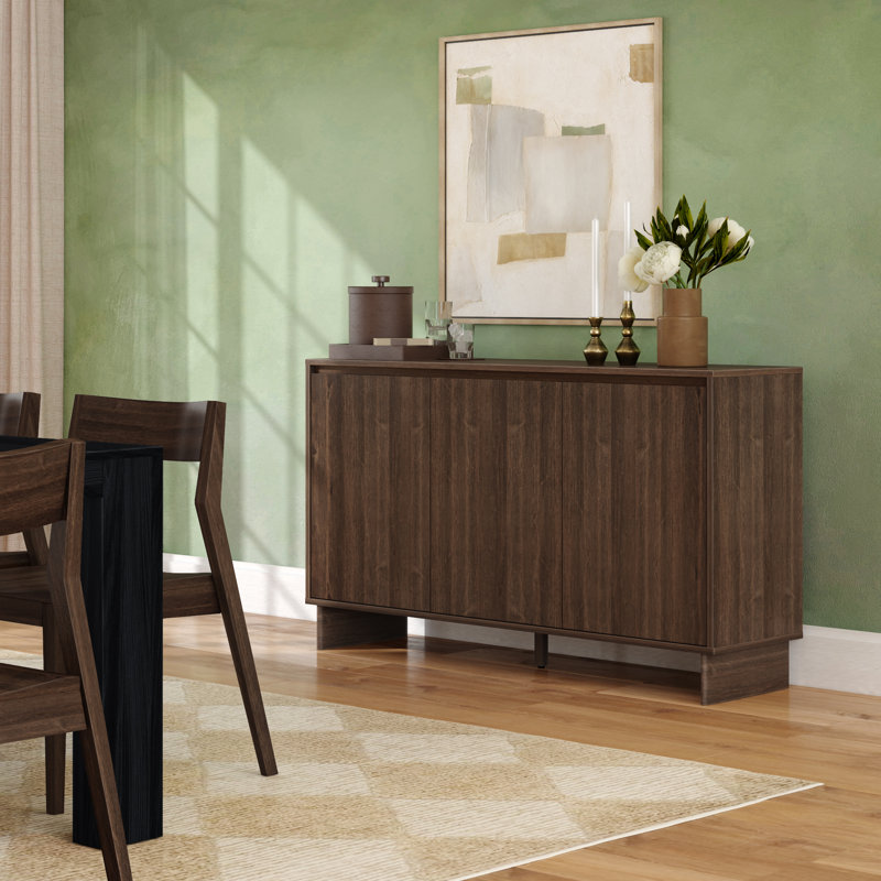 Buffet / meuble télé 3 portes 59 po Modern, Noyer