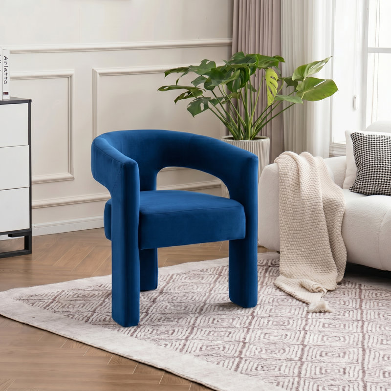 Fauteuil en velours, Navy