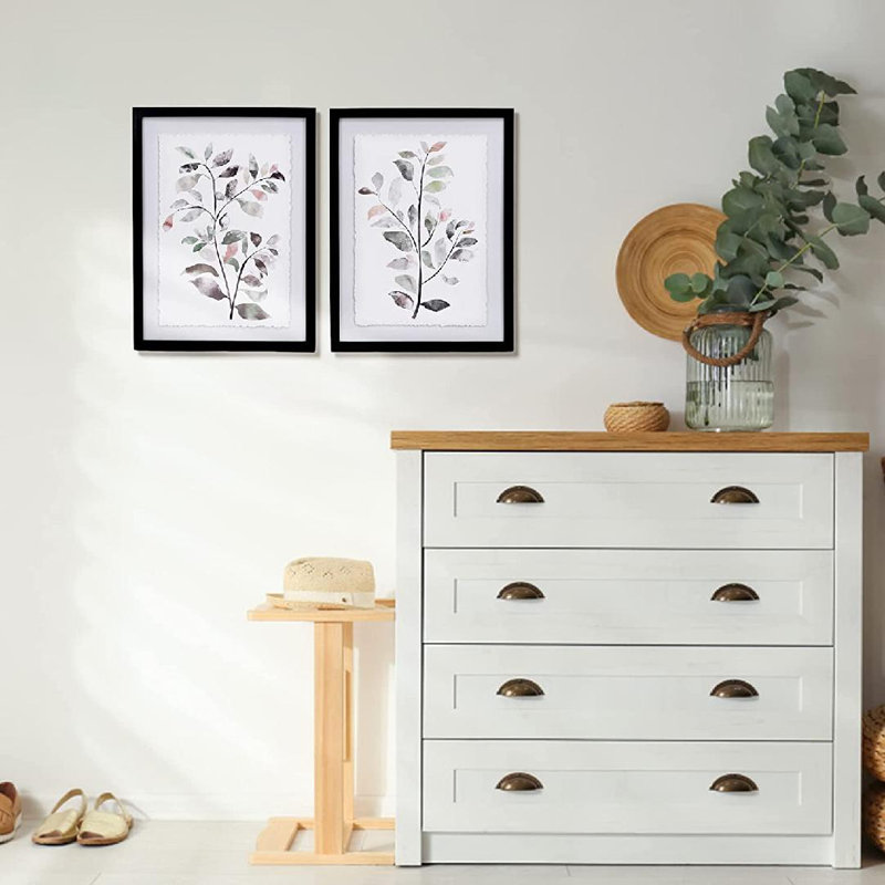Ensemble de 2 reproductions d'art sur toile encadrées