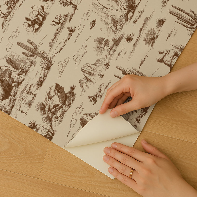 Papier peint adhésif Zone 51 Novelty Toile, Brun
