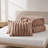 3 Pieces Full/Queen Ultrasoft Faux Fur Ribbed Comforter Set,Mocha