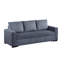 Dark Grey Corduroy Convertible Sleeper With Square Arms, Plastic Legs And Convenient Handles, Ideal For Primary Living Space, 3 - Seat, 32" Width, 33" Height Upholstery, Legs, Suitable Room, 85" Depth