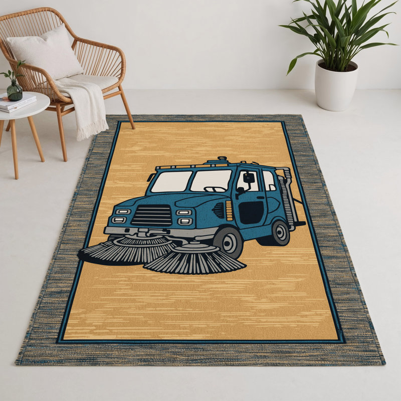 Tapis intérieur et extérieur brun Transport, Rectangle 9 pi x 12 pi