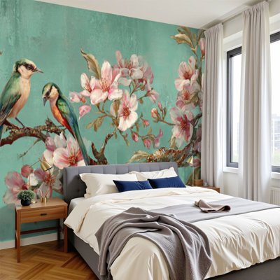 Papier peint adhésif auto-adhésif moderne pour la chambre à coucher L 69 po x l 96 po Peel and Stick