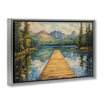 Dock in The Mountains, cadre flottant, design par Petal Prints Design