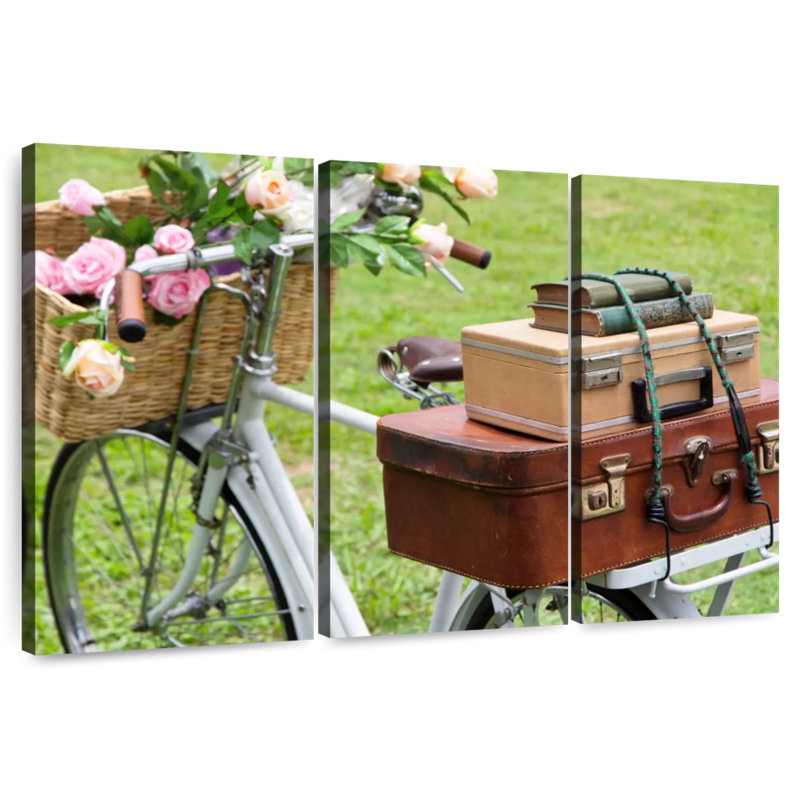 Senne voyage à vélo rétro, H 28 po x l 45 po