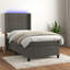 Keyan Velvet Bed with Mattress-1704318341-1704318386