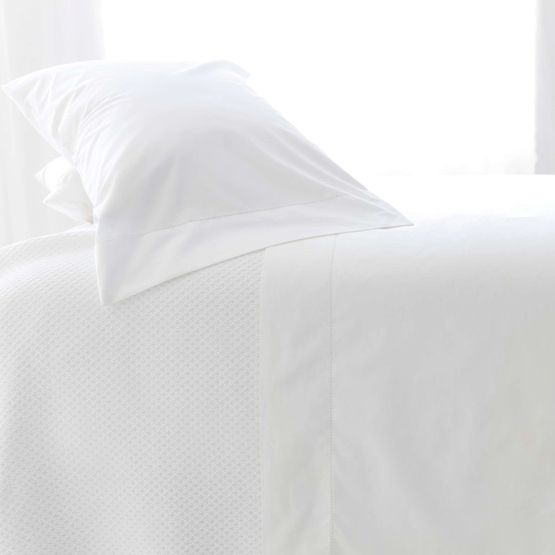 Classic Hemstitch Pillowcases (Pair), Standard Pillowcases, White