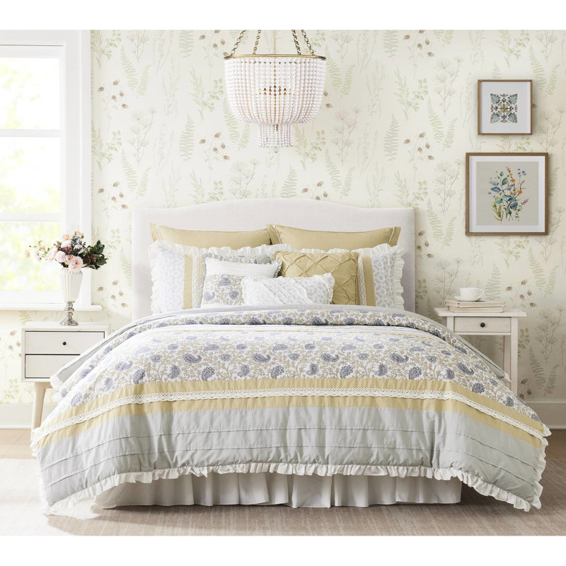 Yellow King Comforter Dawn - 9 Piece Cotton