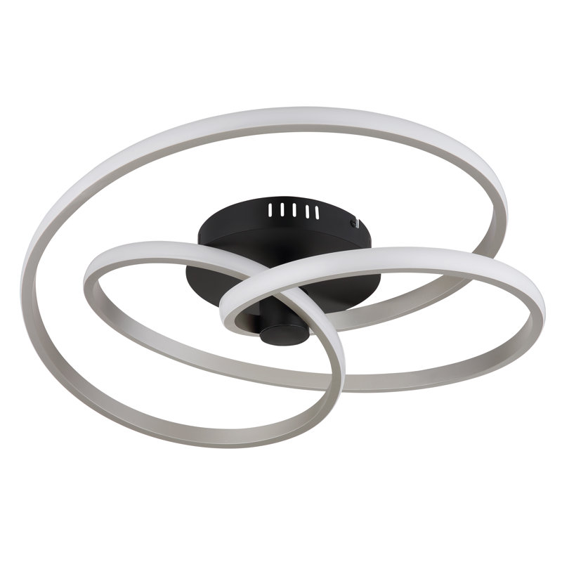 Cyenna Aluminium LED Flush Mount, Matt brushed nickel