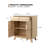 Modern Fluted Storage Cabinet With Drawer And Adjustable Shelf
