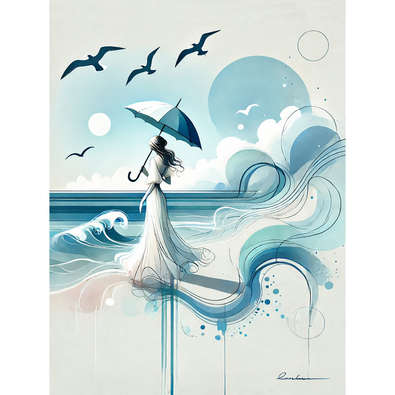 Art mural sur toile Elegant Beachside, H 16 po x l 12 po x P 1 po