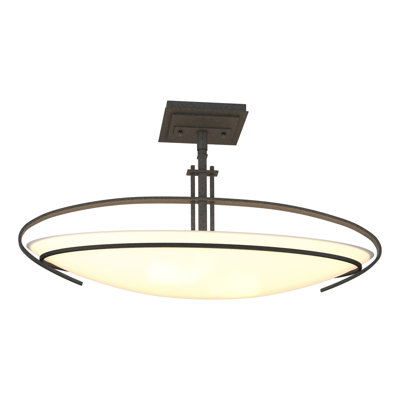 Mackintosh 2 - Light 23.6" Simple Bowl Semi Flush Mount