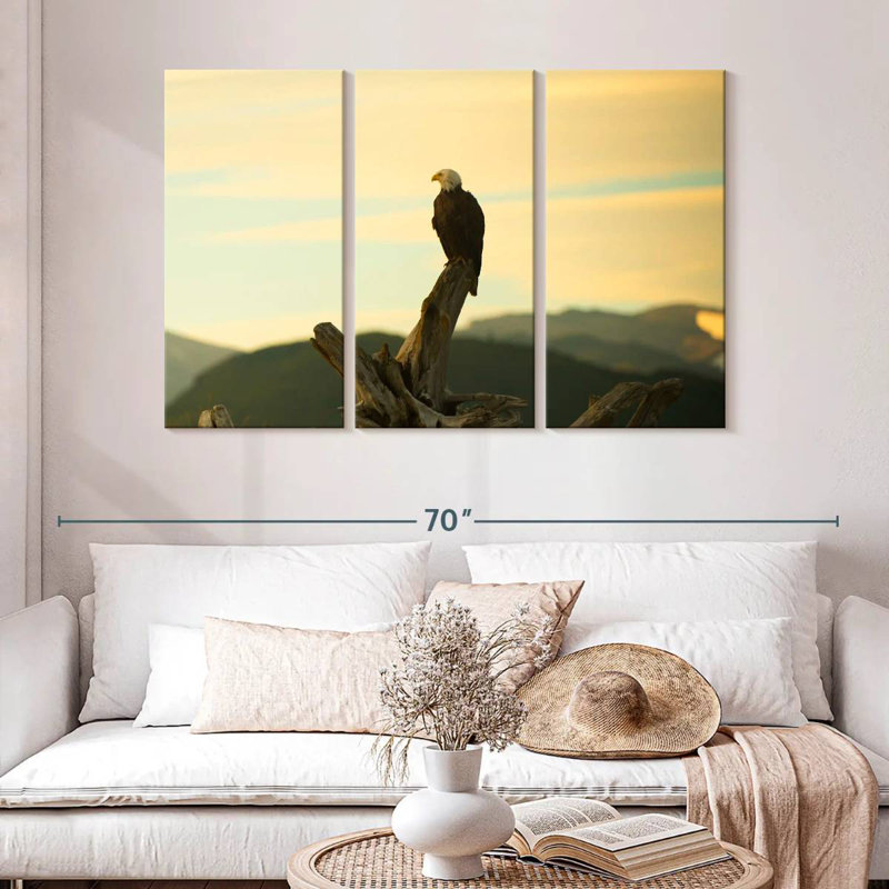 Brampt Eagle At Sunset, 32" H x 50" W