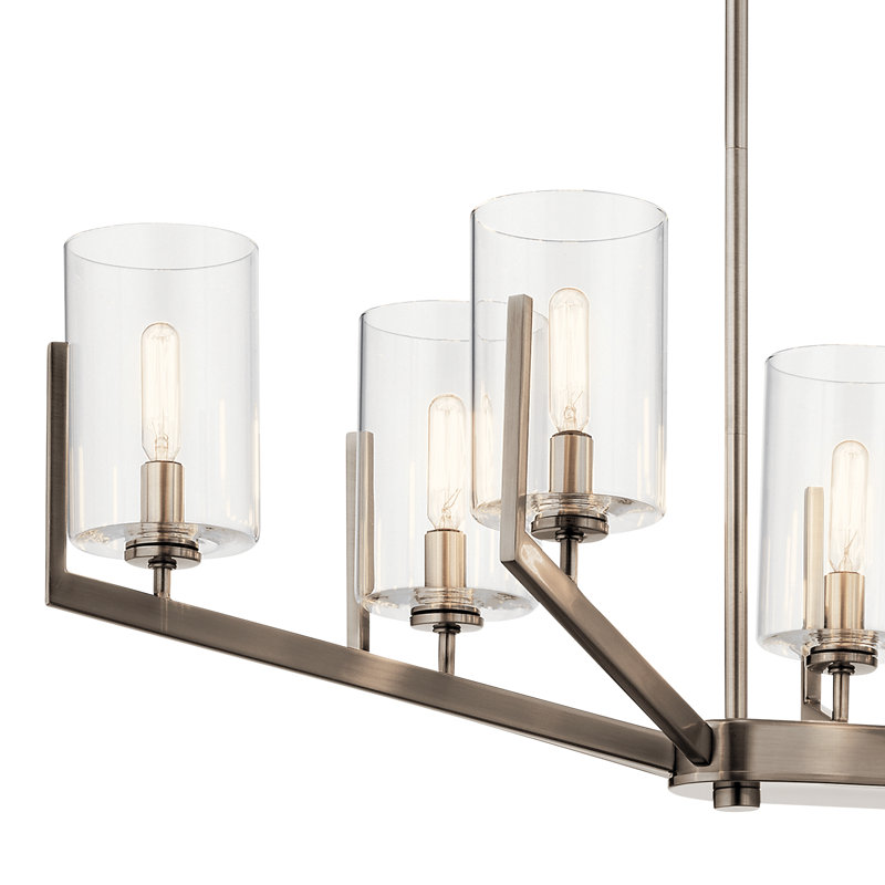 Lustre classique à 8 lumières Nye, Étain classique
