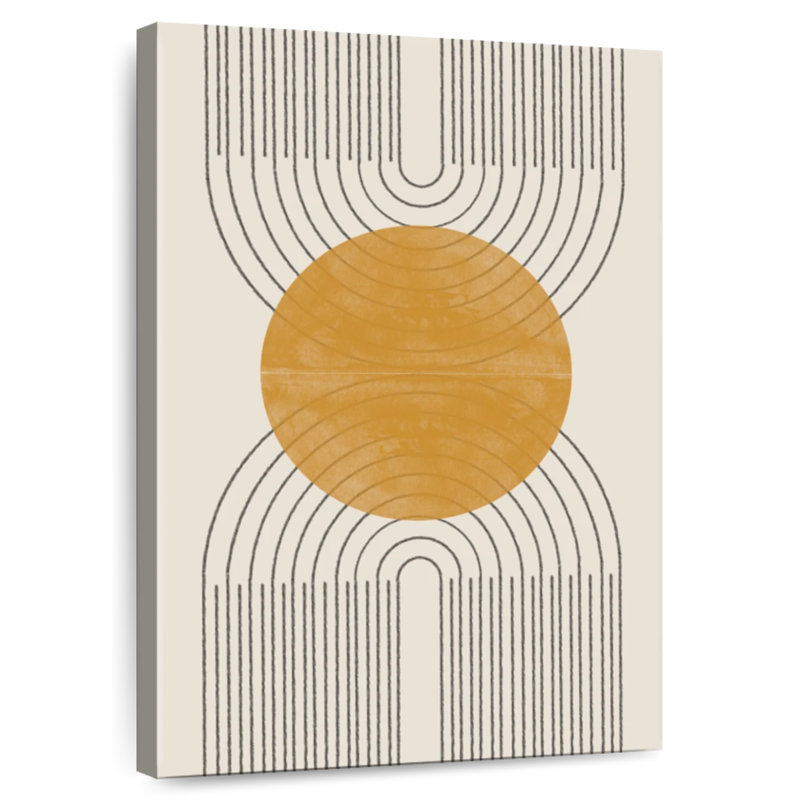 Avery Minimal Line Arch Gold Sun, H 39 po x l 26 po