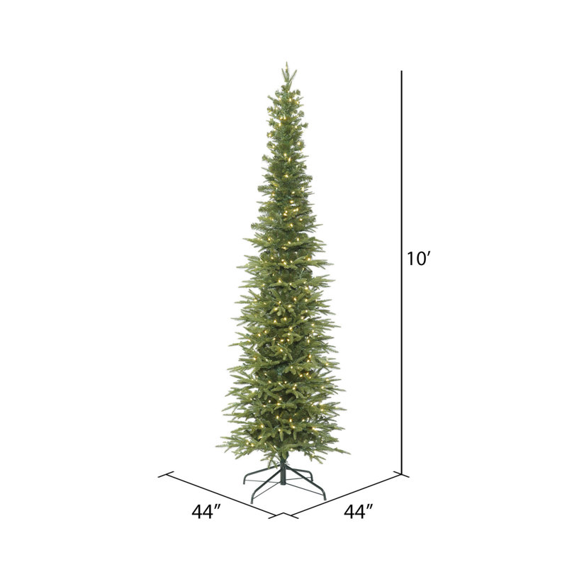 Bixley 10' H Lighted Artificial Fir Christmas Tree