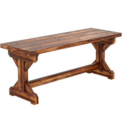 Solid Wood Fir Outdoor Bench