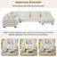Canapé modulaire surdimensionné de 129 po en forme de U de 129 po Canapé moderne revêtu de velours côtelé doux avec une chaise longue pour le salon, beige