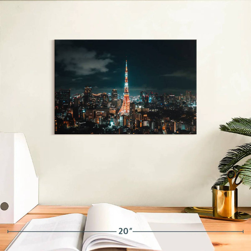 Ravi Glowing Tokyo Tower, 8" H x 12" W
