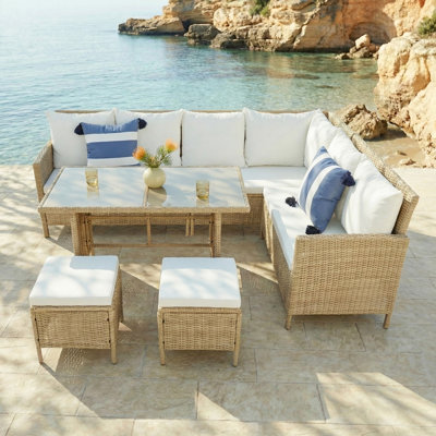 Kissner Rattan 7 - Person Seating Group