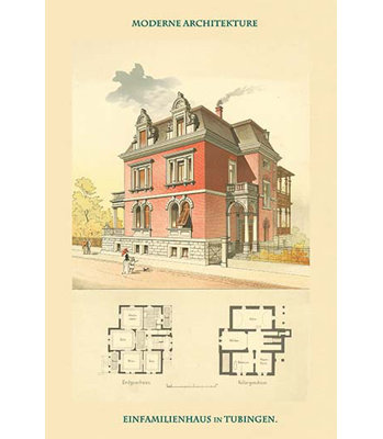 Maison de famille unique à tubingen-impression publicitaire