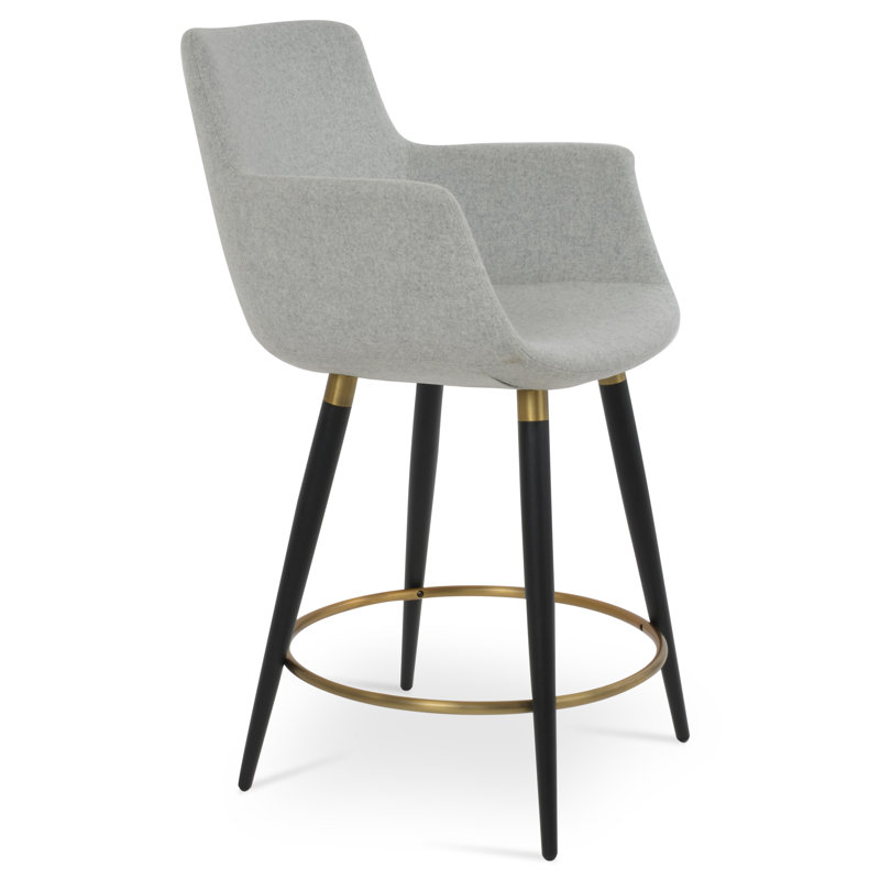 Bottega Ana Counter & Bar Stool, Black, Bar Stool (29" Seat Height), Cherry