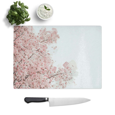 Tempered Glass Cherry Tree Chopping Board