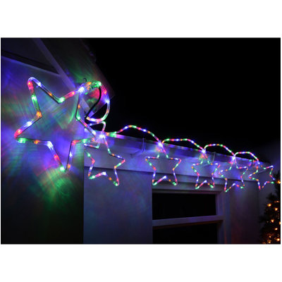 7 Christmas Stars Lighted Display