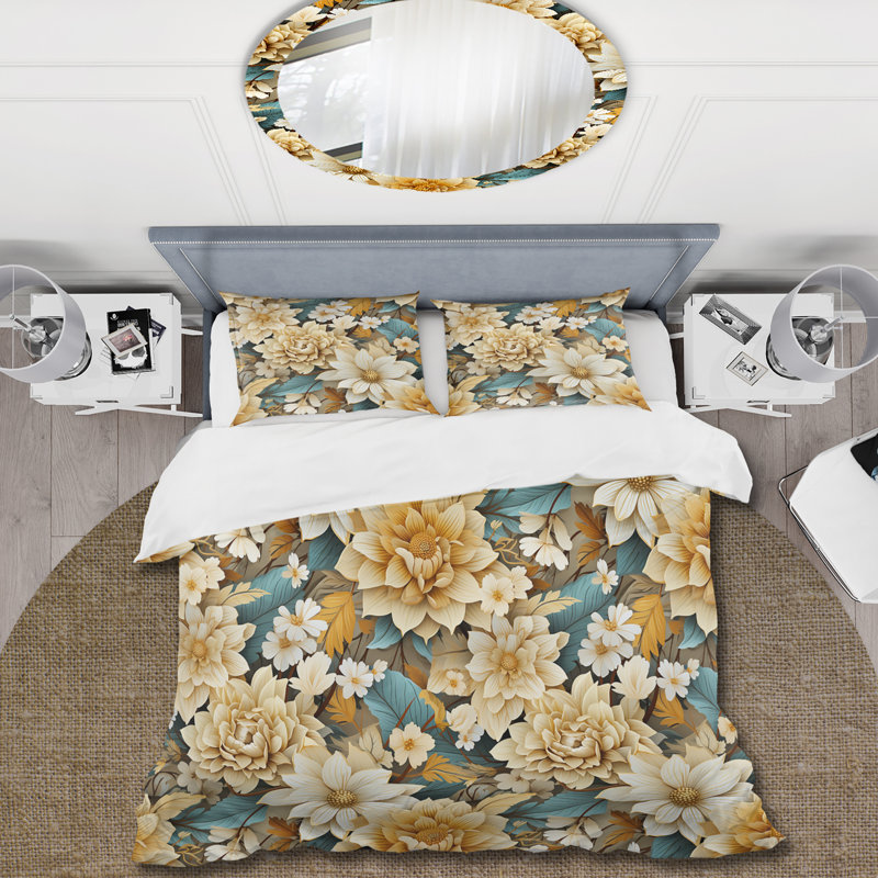 Ensemble de housse de couette Earthy Mandala, Housse de couette pour très grand lit et 2 très
