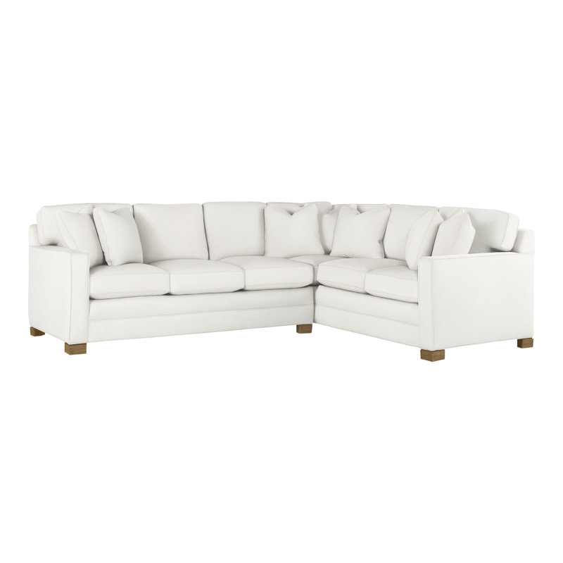 American Bungalow 2-Piece Hillcrest L-Sectional, Kennelly Snow, Hampton