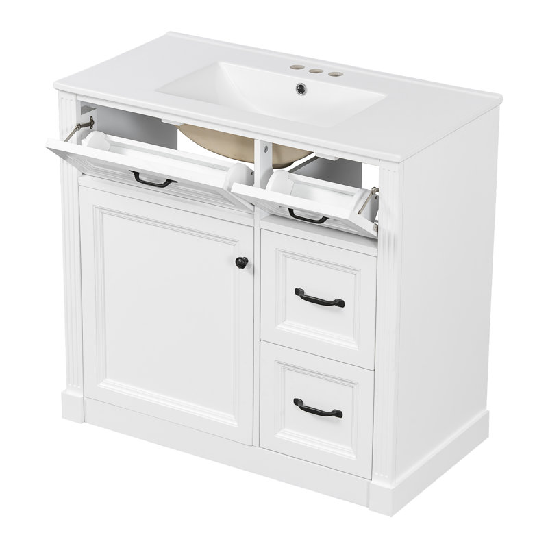 Meuble-lavabo 36 po avec lavabo, Blanc