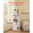 5 Tiers Rotating Shoe Rack Tower, 360° Spinning Shoe Rack, Revolving Storage Round Carousel Display, Freestanding Lazy Susan Organizer Display for Bedroom, Living Room, Entryway, Closet, White