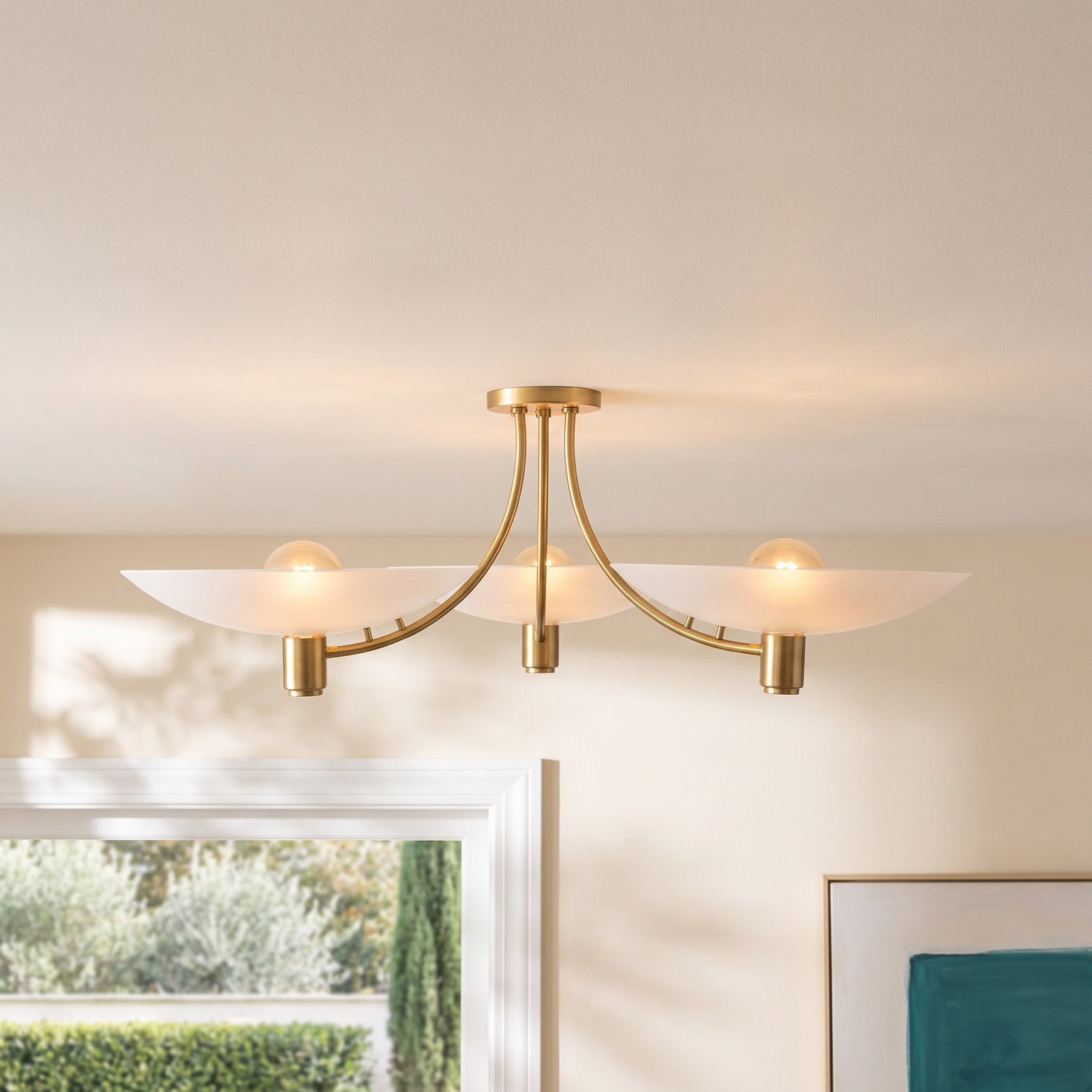 41" 3-Light Semi Flush Mount