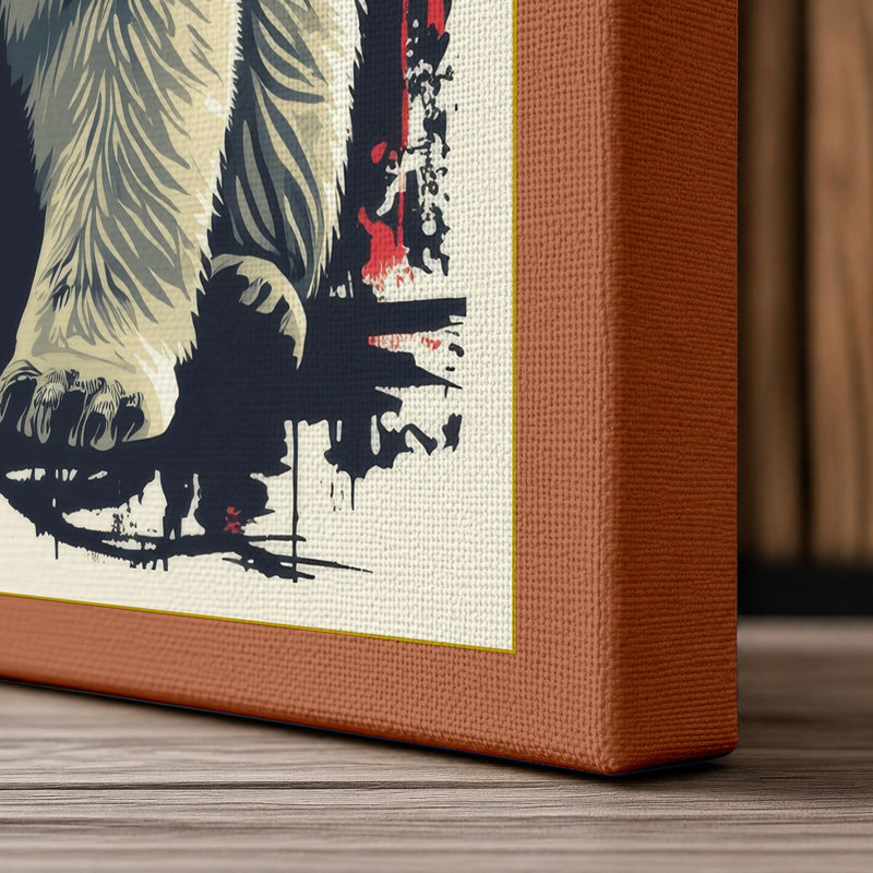 Confrontation Modern - Wrapped Canvas, 24x16 - 61.0 x 40.6 cm, Terracotta Border