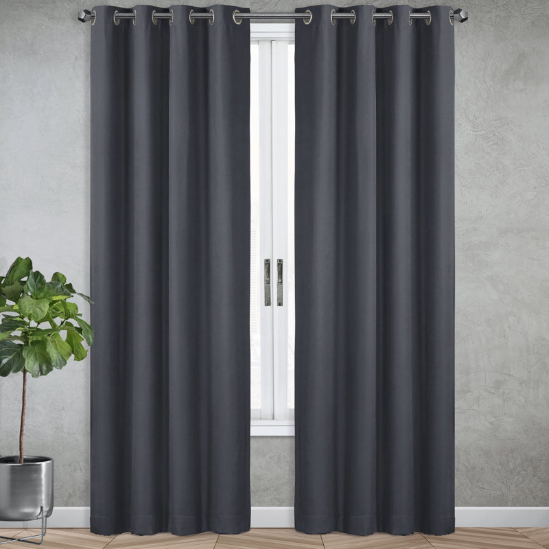 Crellin Blackout Curtain Single Panel, Marine, 52" W x 108" L