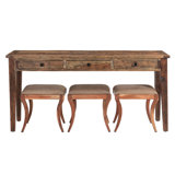 Metal Base Dining Table